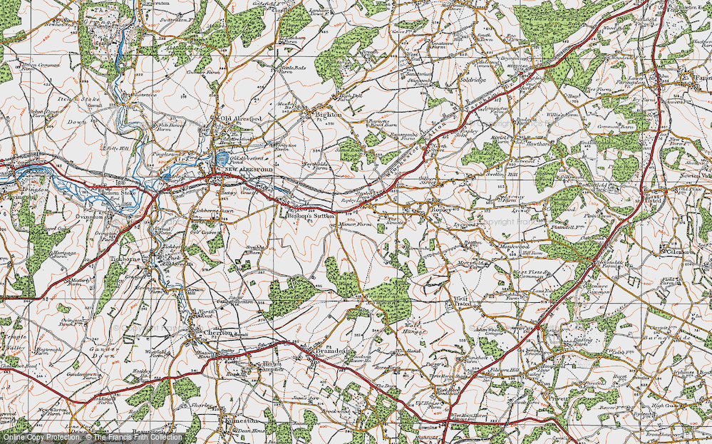 Old Map of Ropley Dean, 1919 in 1919