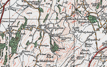 Old map of Rorrington in 1921