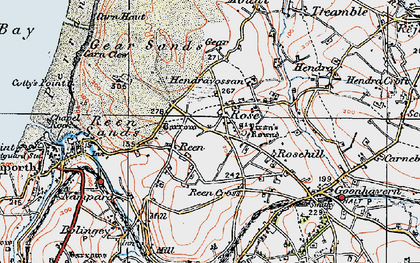 Old map of Rose in 1919