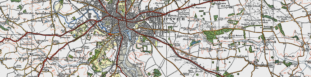 Old map of Rose Hill in 1921