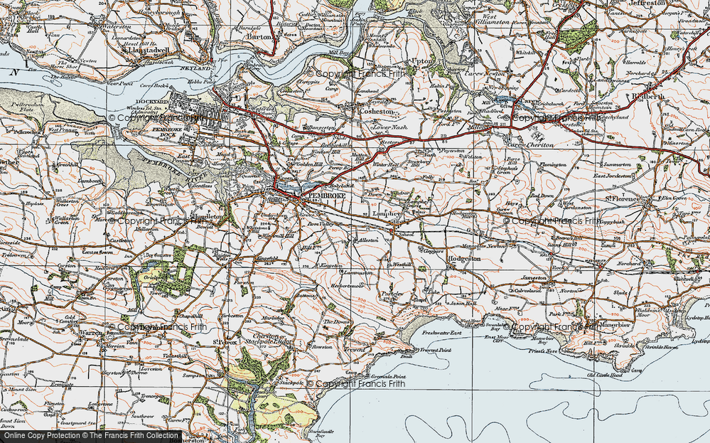 Old Map of Historic Map covering Alleston in 1922