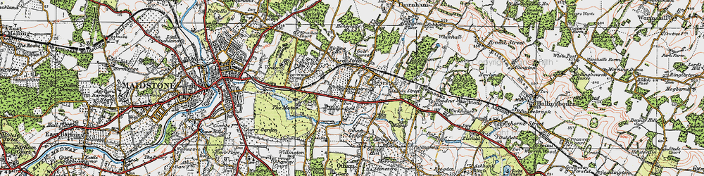Old map of Roseacre in 1921