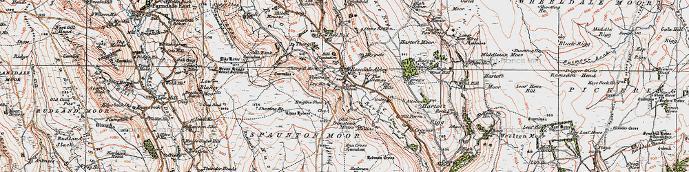 Old map of Rosedale Abbey in 1925