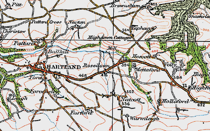 Old map of Rosedown in 1919