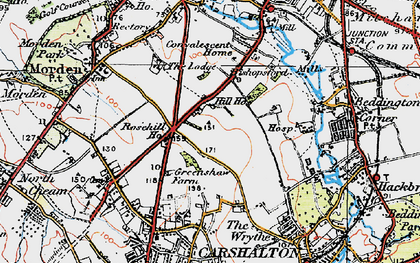 Old map of Rosehill in 1920