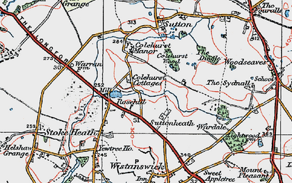 Old map of Rosehill in 1921