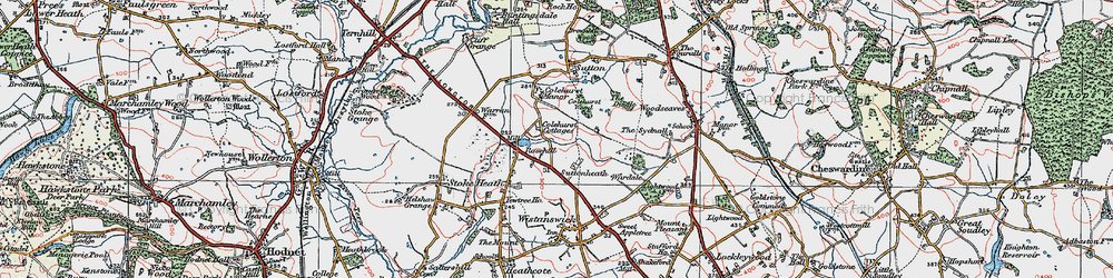 Old map of Rosehill in 1921