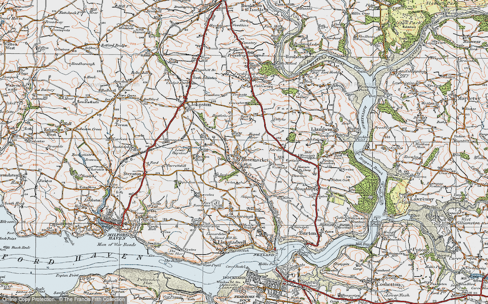 Old Map of Rosemarket, 1922 in 1922
