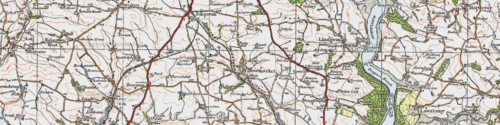 Old map of Rosemarket in 1922