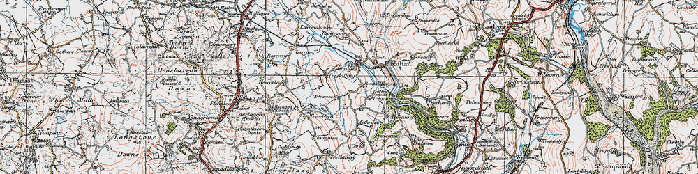 Old map of Rosemelling in 1919