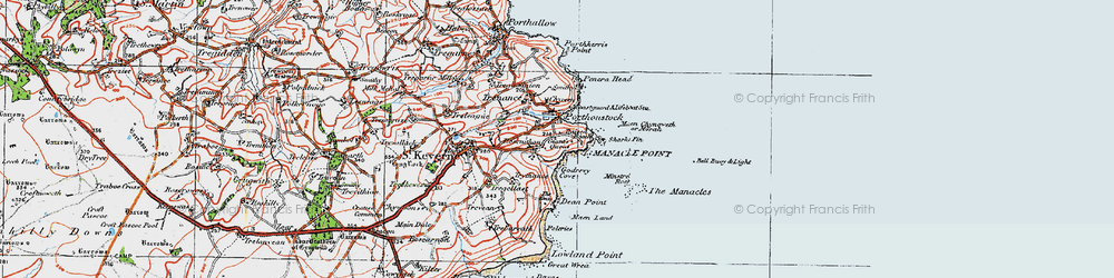 Old map of Lowland Point in 1919