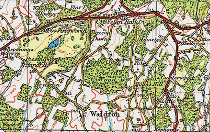 Old map of Roser's Cross in 1920