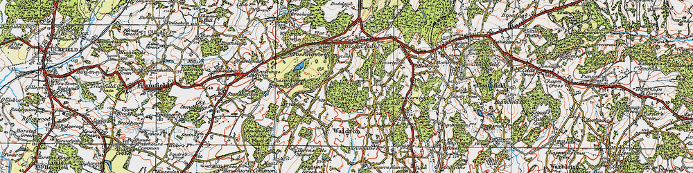 Old map of Roser's Cross in 1920