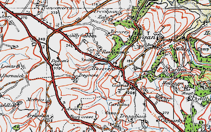 Old map of Rosevear in 1919