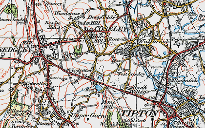 Old map of Roseville in 1921