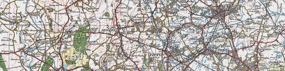 Old map of Roseville in 1921