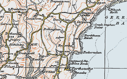 Old map of Rosevine in 1919