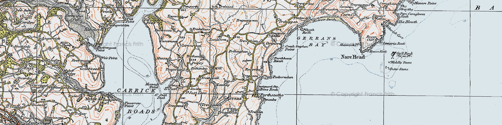 Old map of Rosevine in 1919