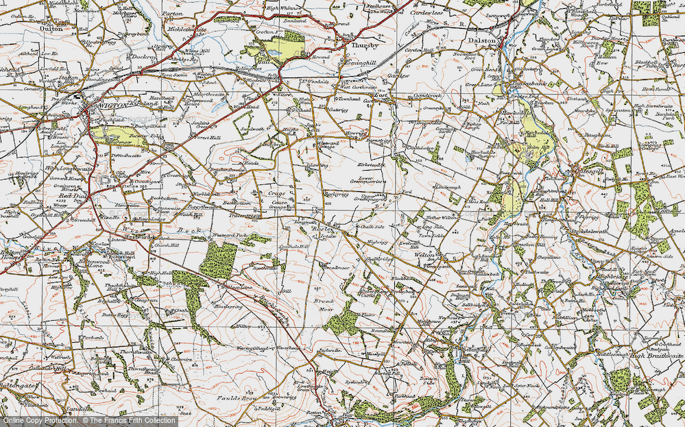 Old Map of Rosley, 1925 in 1925