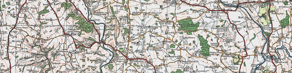 Old map of Ross Green in 1920