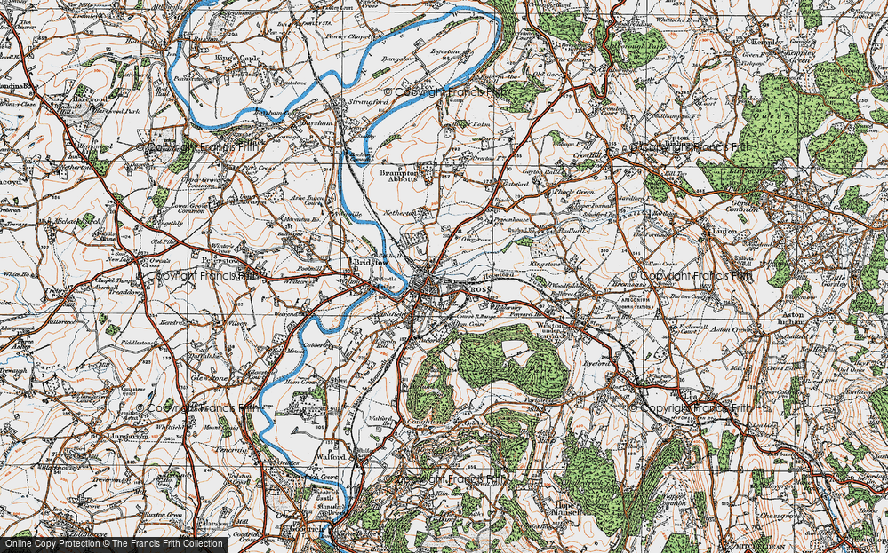 Old Map of Ross-on-Wye, 1919 in 1919