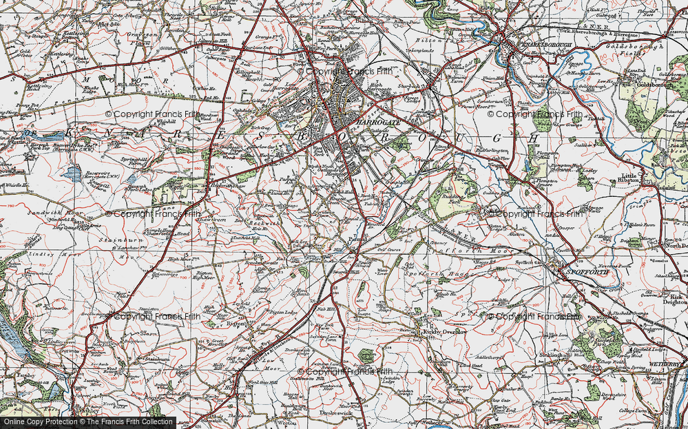 Old Map of Rossett Green, 1925 in 1925