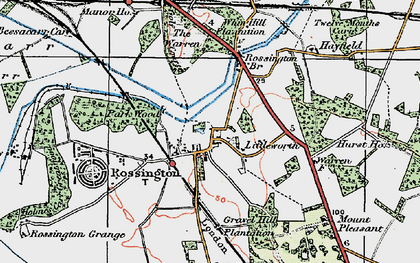 Old map of Rossington in 1923