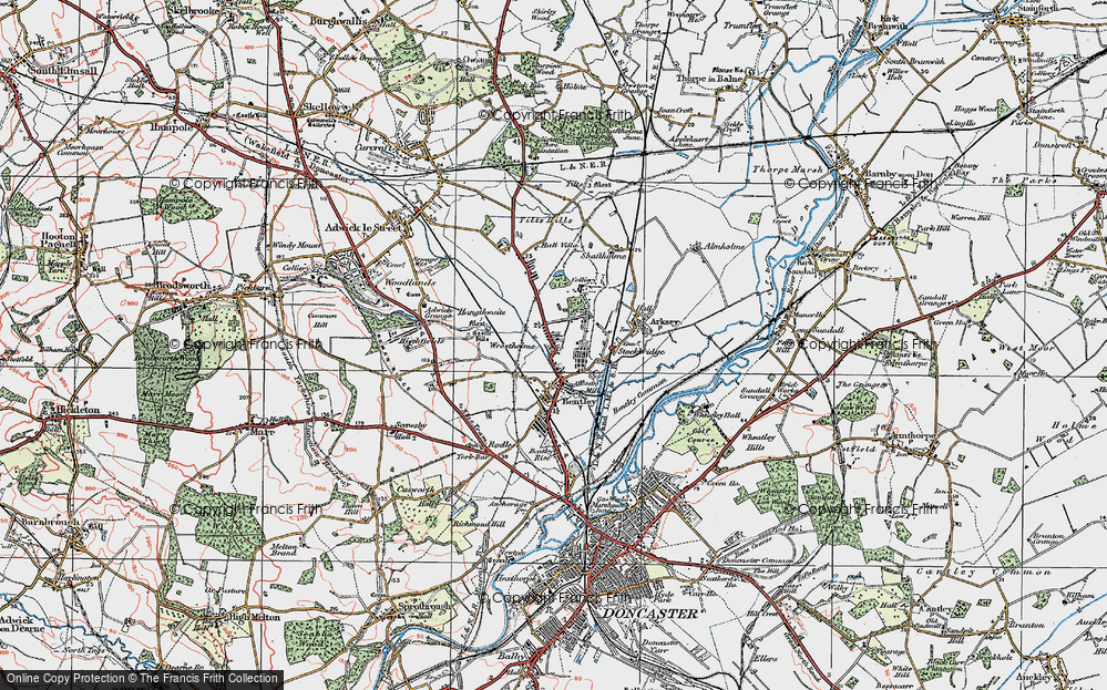 Old Map of Rostholme, 1923 in 1923