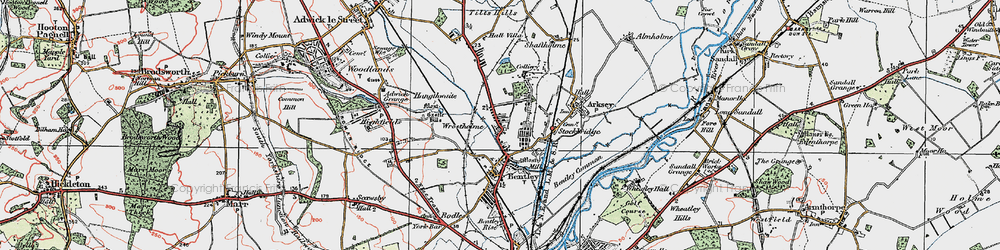Old map of Rostholme in 1923