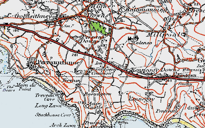 Old map of Rosudgeon in 1919