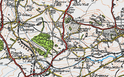 Old map of Rotcombe in 1919