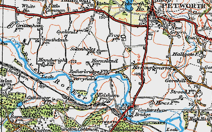 Old map of Rotherbridge in 1920