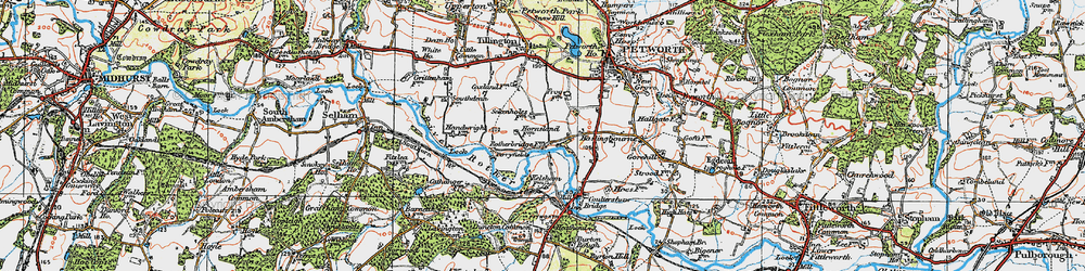 Old map of Rotherbridge in 1920