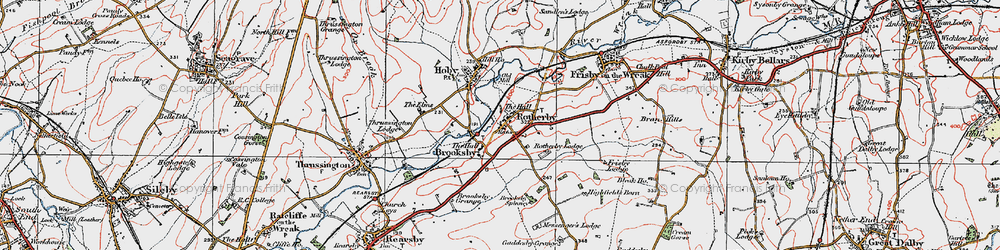 Old map of Rotherby in 1921
