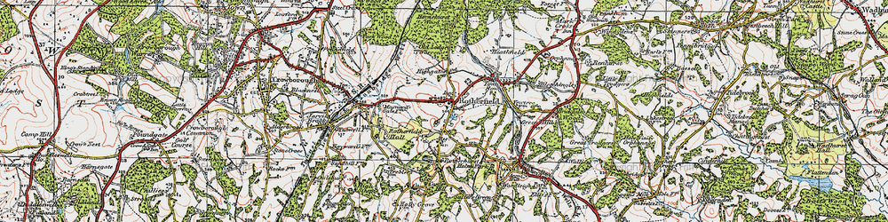 Old map of Rotherfield in 1920