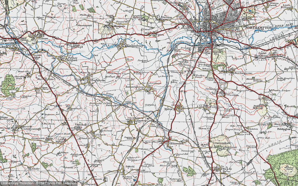 Old Map of Rothersthorpe, 1919 in 1919