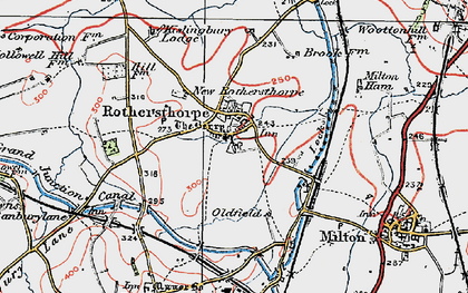 Old map of Rothersthorpe in 1919