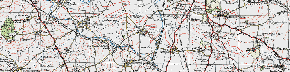 Old map of Rothersthorpe in 1919