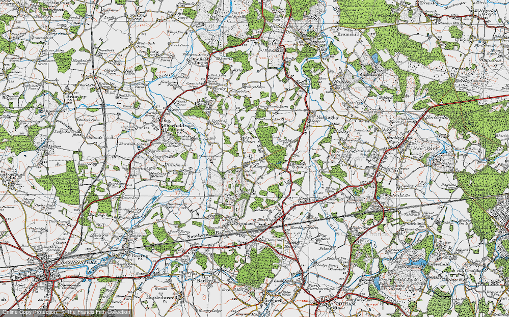 Historic Ordnance Survey Map of Rotherwick, 1919