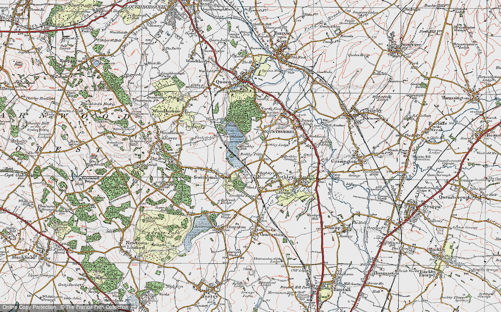 Old Map of Rothley Plain, 1921 in 1921