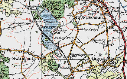 Old map of Rothley Plain in 1921
