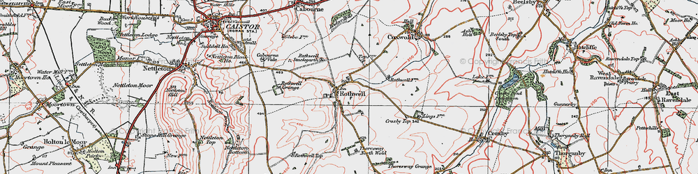 Old map of Rothwell in 1923