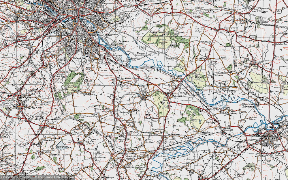 Old Map of Rothwell Haigh, 1925 in 1925