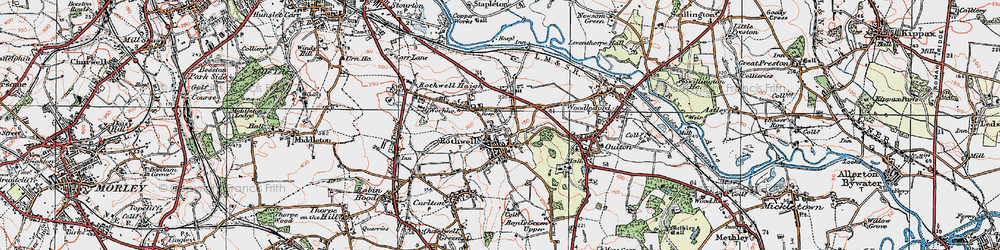 Old map of Rothwell Haigh in 1925