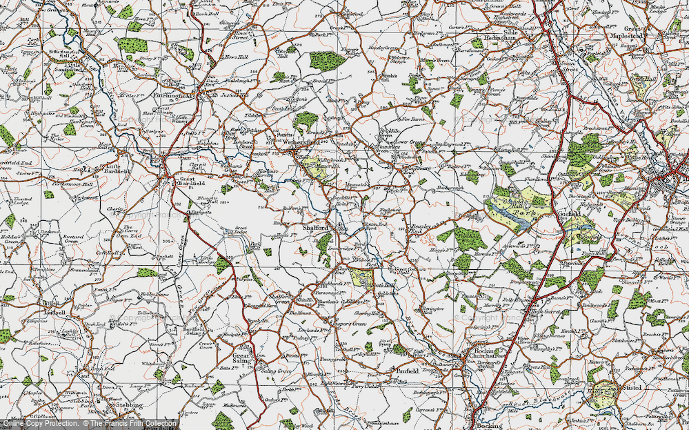 Old Map of Rotten End, 1921 in 1921