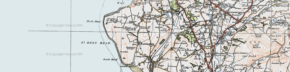 Old map of Rottington in 1925