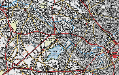 Old map of Rotton Park in 1921