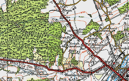 Old map of Rough Common in 1920