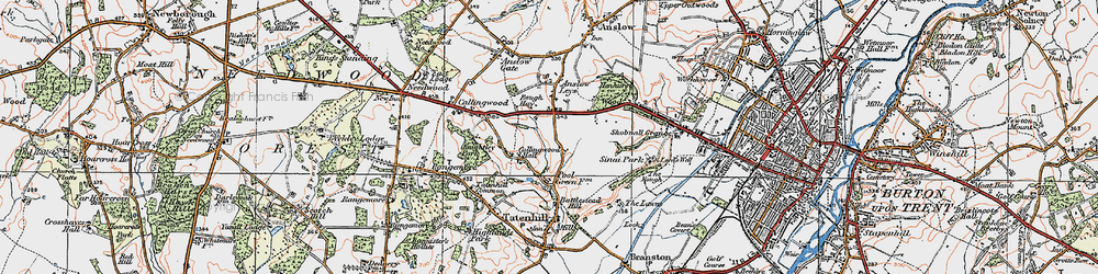 Old map of Rough Hay in 1921