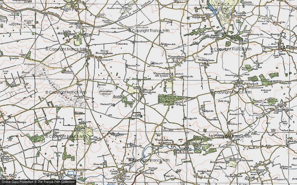 Old Map of Historic Map covering Blackground Plantn in 1921
